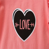 Baby Toddler Girls Valentine's Day Suit Black Fly Sleeve 2 Pcs Sets