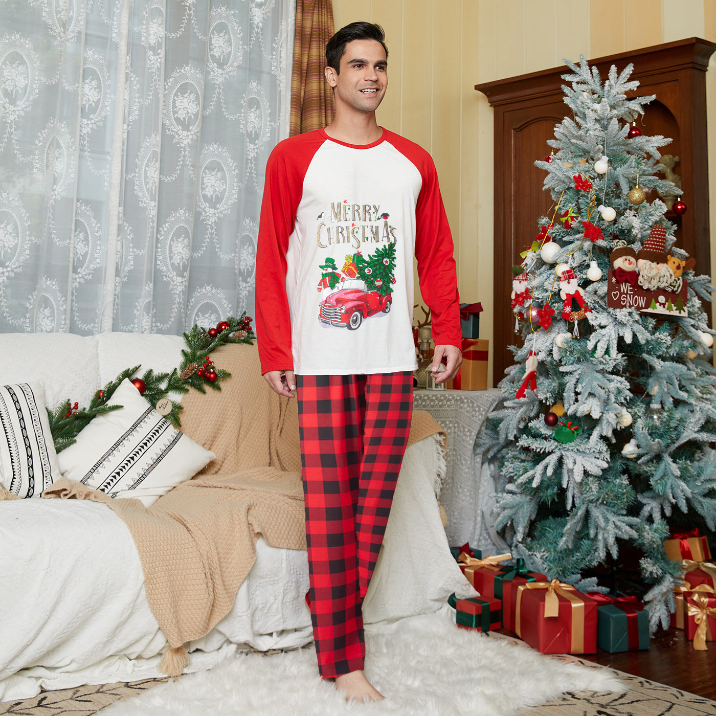 Family Christmas Mother Child Pajamas Set