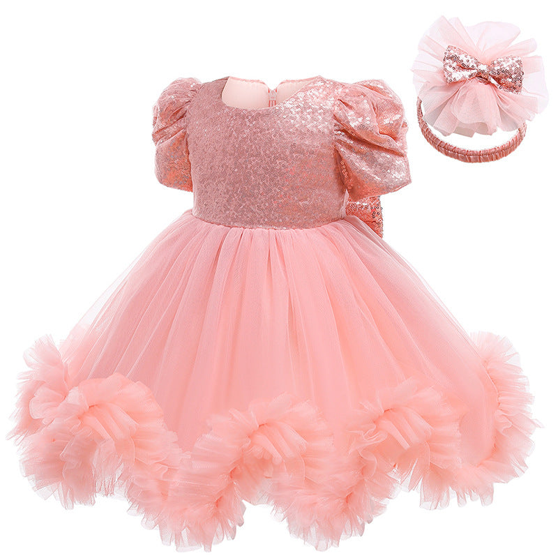Baby Girl Christmas Adorn Princess Dress