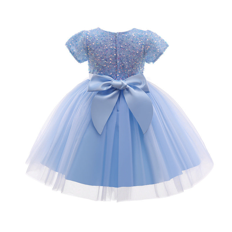 Kid Girl Princess Sequined Party Birthday Formal Dresses