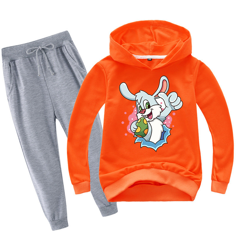 Kid Boy Girl Easter Bunny Cartoon Sets 2 Pcs