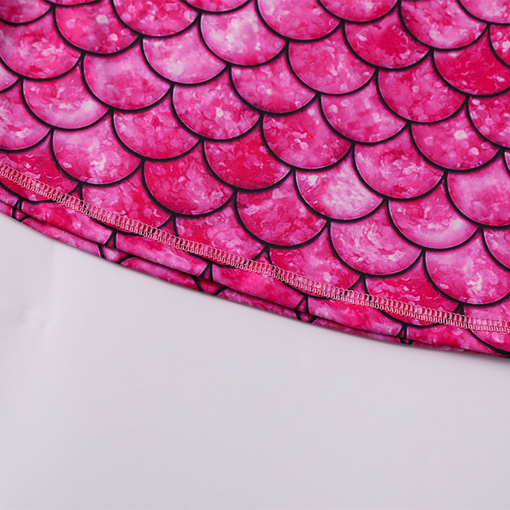 Kid Girls Separate Swimsuit Long-sleeved Bikini Mermaid Swimwear