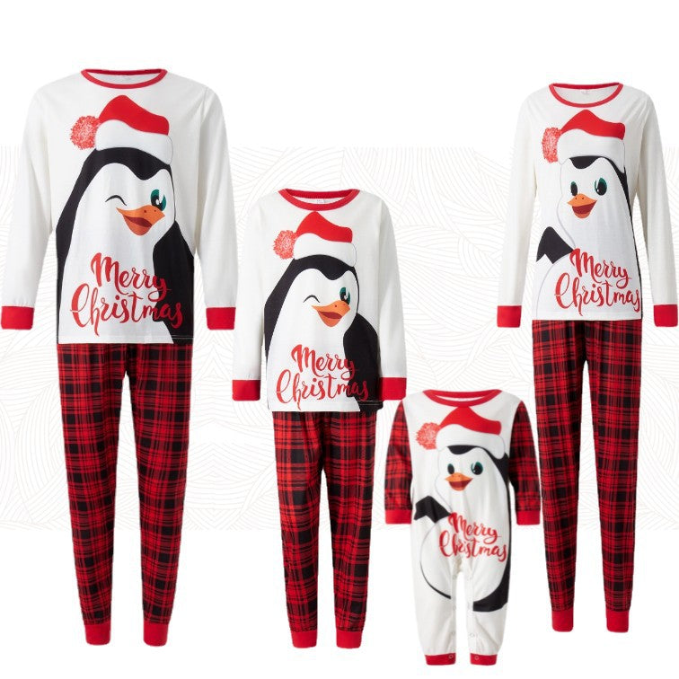 Family Autumn Parent-child Outfit Full Loose Christmas Pajamas