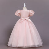 Kid Girl Princess Mesh Puffy Wedding Floral Dress