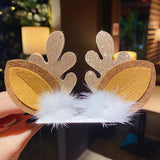 Kid Girl Christmas Hair Clip Small Antler Clip Elk Headdress Three-dimensional Headwear