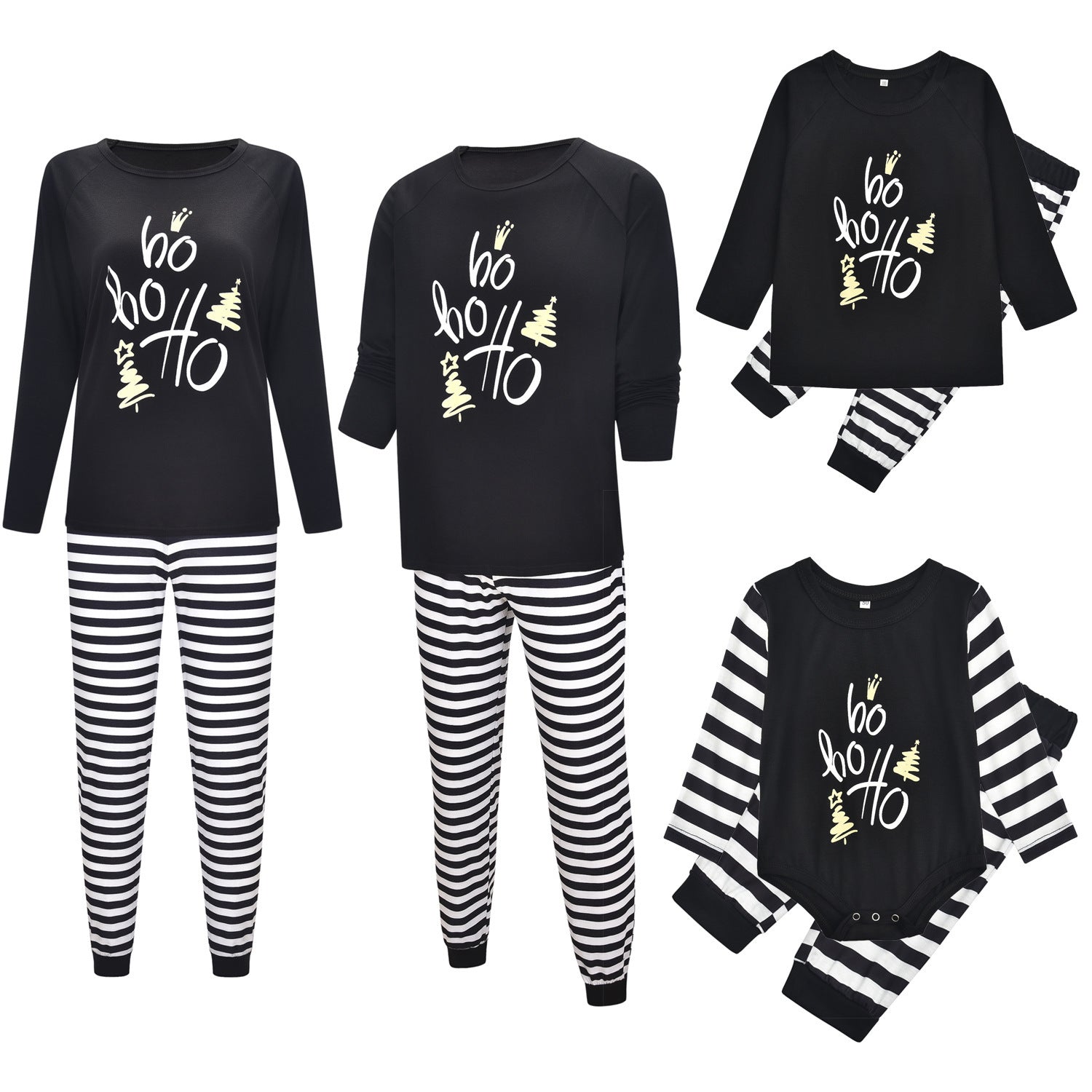 Family Matching Parent-child Christmas Printed Letter Pajamas