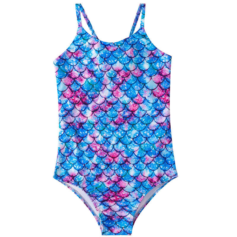 Kid Girls One-piece Swimsuit Mermaid Bathing Beach Swimwear
