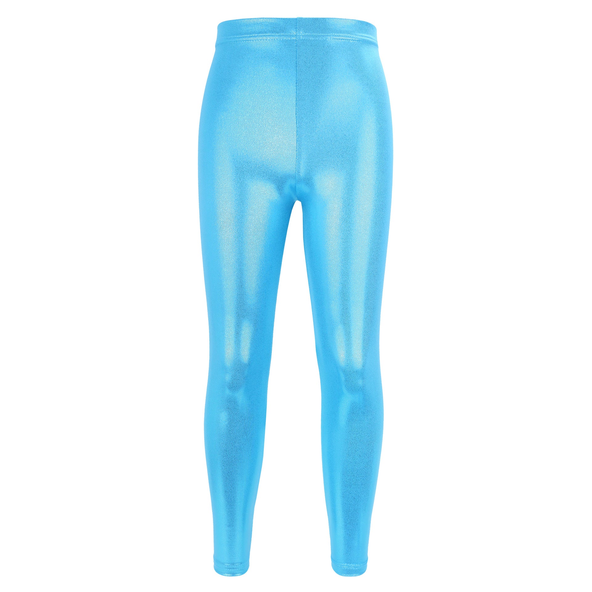 Kid Girl Dance Bright Gold Stamping High Elastic Breathable Yoga Pants