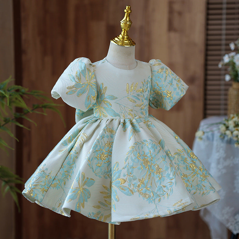 Kid Baby Girl Princess Birthday Pompous Piano Performance Dresses