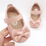 Baby Girl Bow Tie Toddlers with Soft Soles Shoes