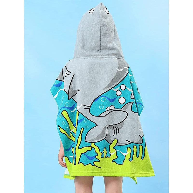 Kid Baby Bath Towel Microfiber Cotton Hooded Beach Soft Poncho Pajamas