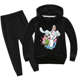 Kid Boy Girl Easter Bunny Cartoon Sets 2 Pcs