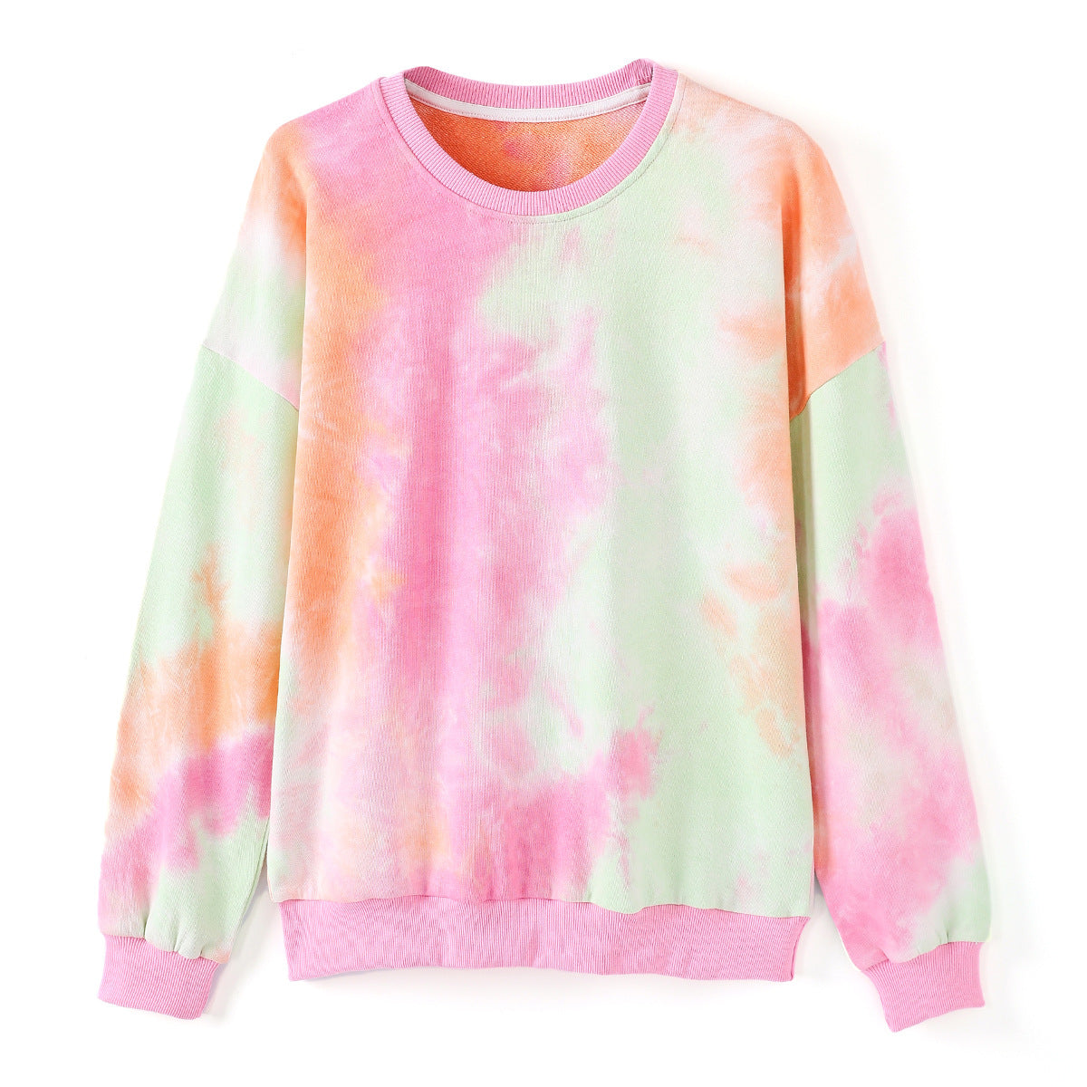 Family Matching Fashion Tie-Dye Father Son Mother Daughter Long-Sleeved Shirts Tops