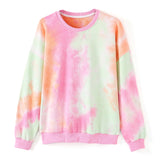 Family Matching Fashion Tie-Dye Father Son Mother Daughter Long-Sleeved Shirts Tops
