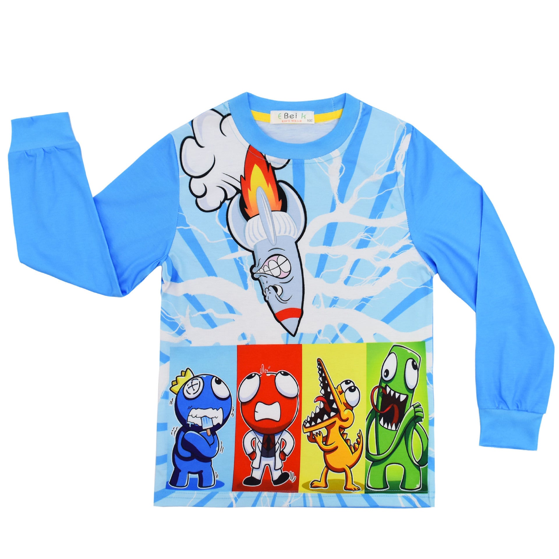 Kid Boy Long-sleeved Rainbow Friends Home Pajamas
