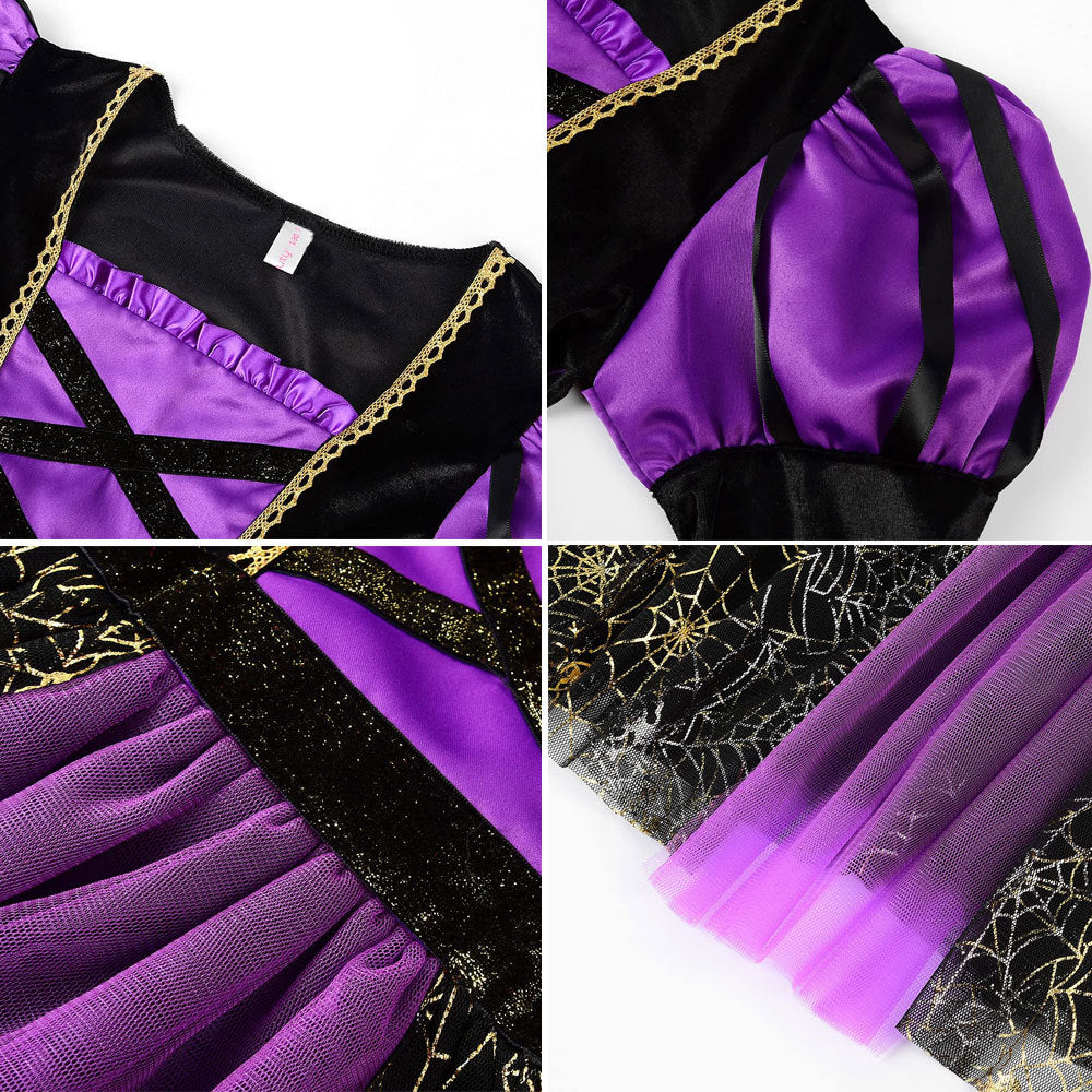 Kid Girl Halloween Witch Parties Dresses