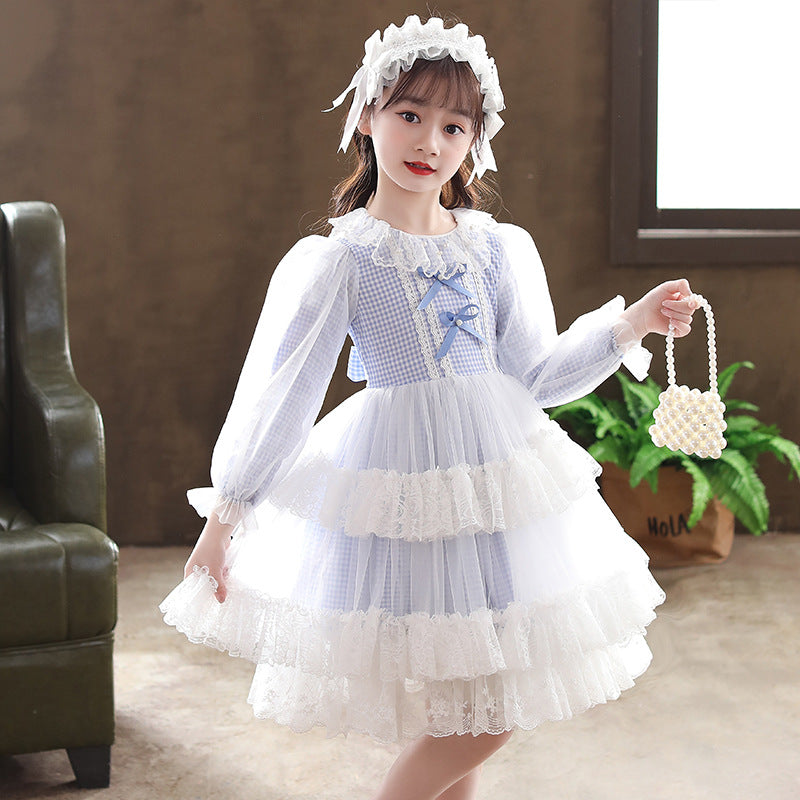 Kid Baby Girls Lolita Princess Flower Dress