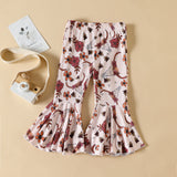 Kid Baby Girl Cartoon Flower Animal Print Flare Pants