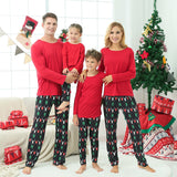 Family Matching Home Red Autumn Christmas Pajamas