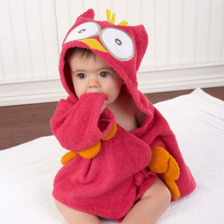 Baby Robe Cartoon Sleepwear Bath Towels Soft Bathrobe Pajamas
