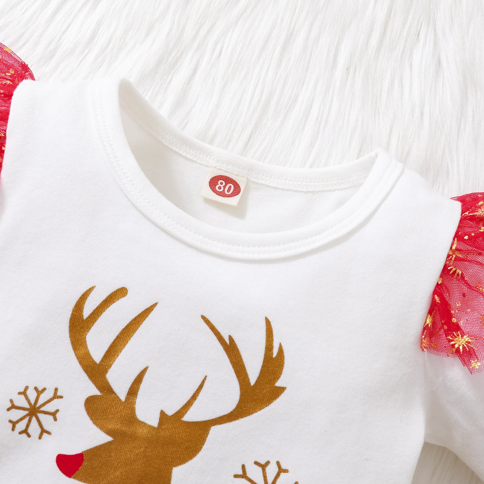 Baby Girl Christmas Fly Sleeve Harley Net Yarn Dresses
