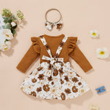 Baby Girls Spring Long Sleeve Pit Stripe 2 Pcs Set