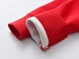 Kid Baby Girl Knit Pullover Autumn Christmas Jacquard Sweater