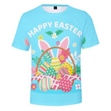 Kid Boys Girls Easter Digital Printed Short Sleeves T-shirts