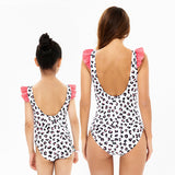 Family Matching Mother-daughter One-piece Swimsuit Leopard Print Sexy Bikini