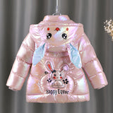 Kid Baby Girl Winter Cartoon Bright Skin Velvet Warm Down Padded Coats