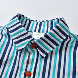 Kid Baby Boy Suit Long Sleeve Striped Little Gentleman 3 Pcs Sets