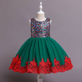 Kid Baby Girl Princess Sequins Sleeveless Flower Wedding Christmas Dresses