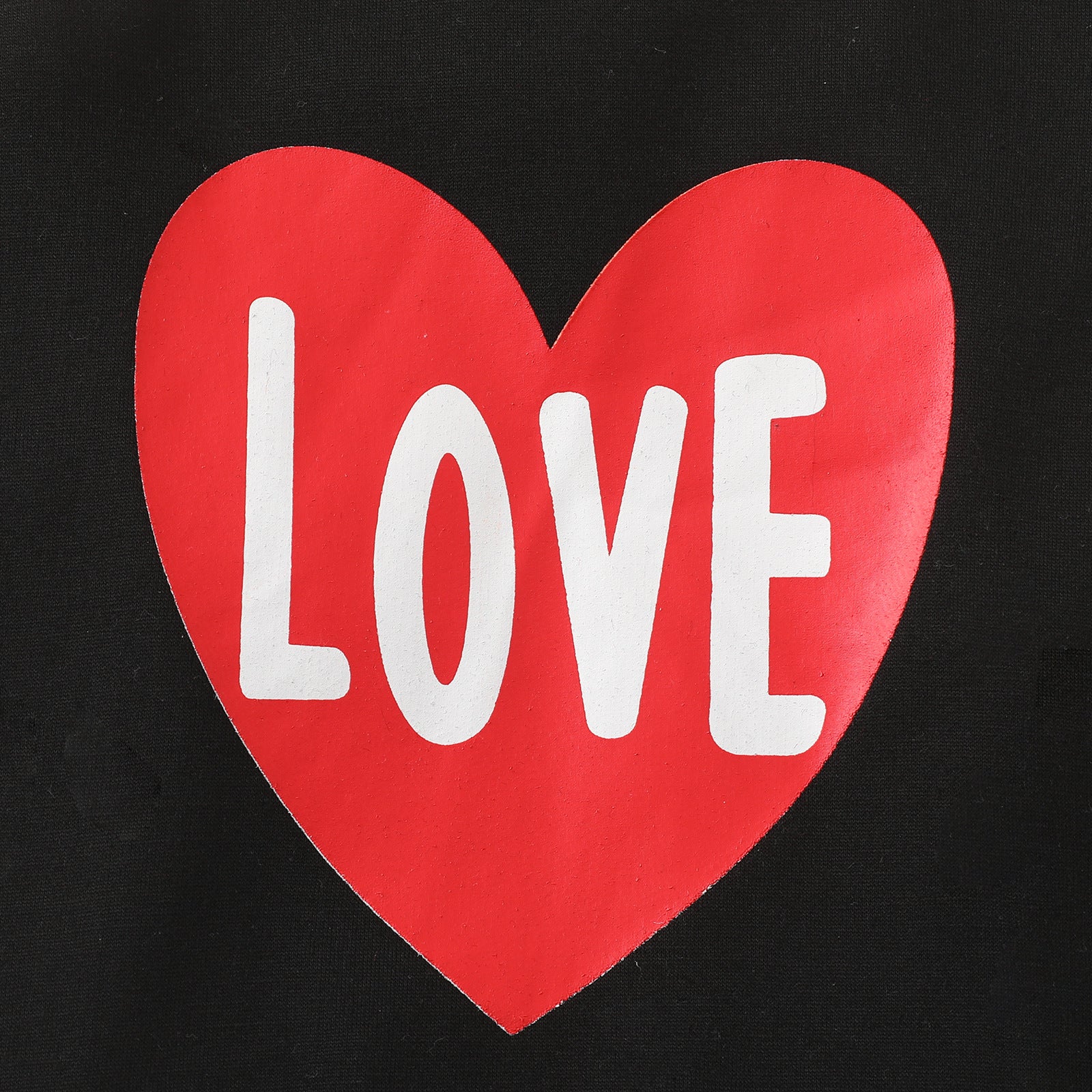 Baby Girl Valentine's Day Long Sleeve Solid Color Love Printed Hoodie