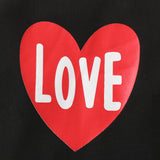 Baby Girl Valentine's Day Long Sleeve Solid Color Love Printed Hoodie
