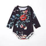 Family Matching Parent-child Printed Short Sleeve Stitching Dresses