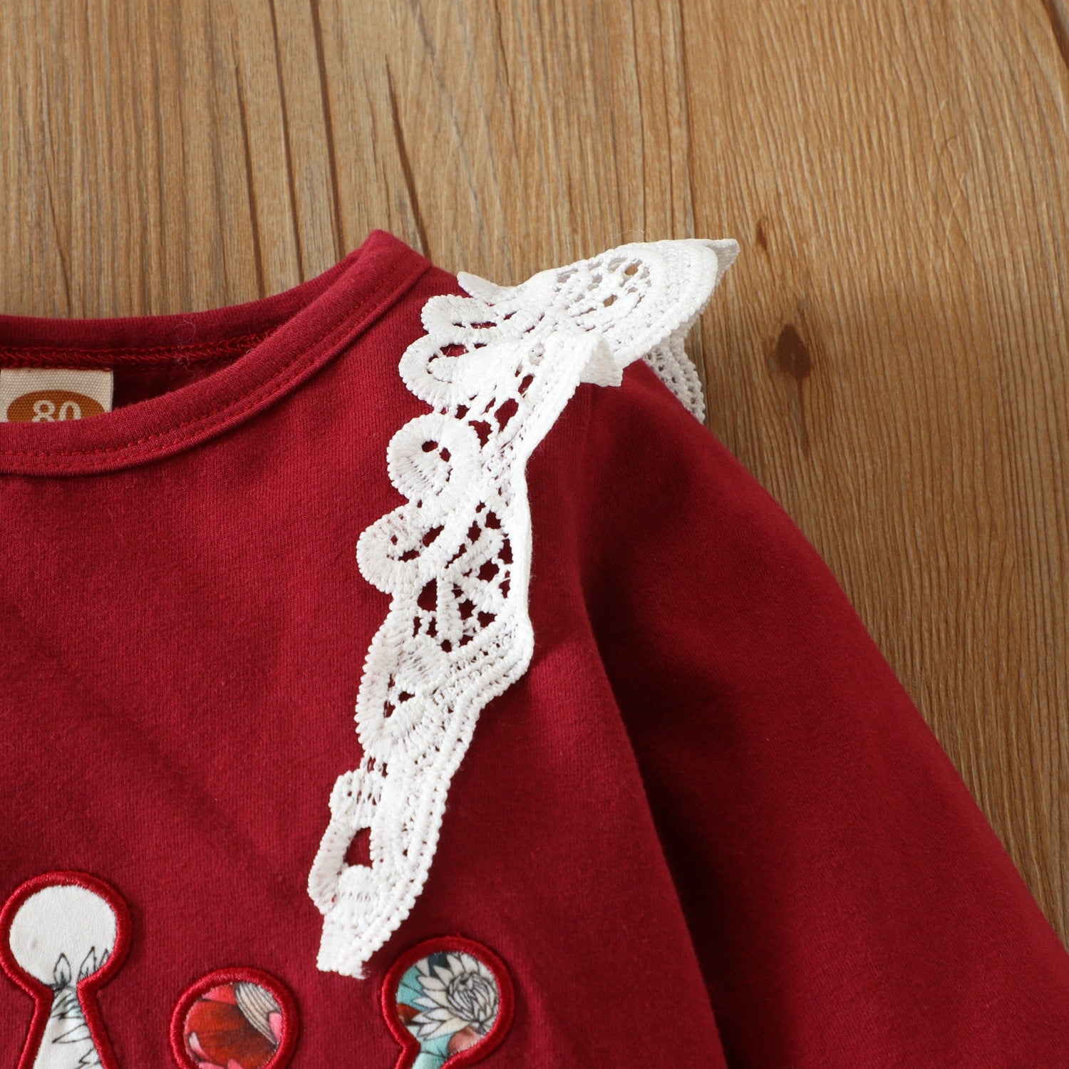 Baby Girl Long Sleeves Triangular Spring Flower 3 Pcs Sets