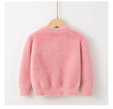 Kid Baby Girl Winter Mink Cashmere Pullover Sweater