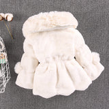 Kid Baby Girls Autumn Winter Woolen Imitation Fur Wool Thickened Jacket Coats