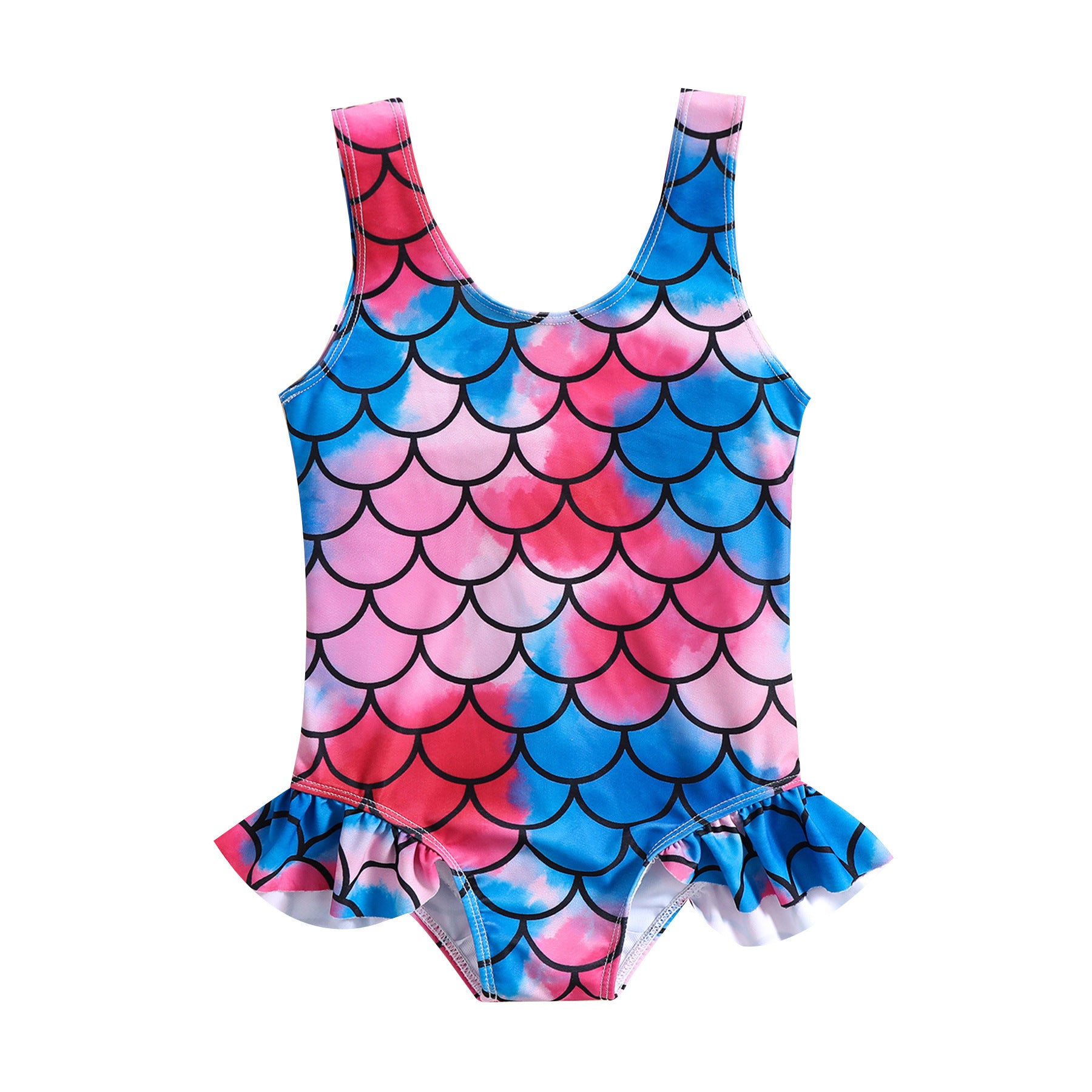 Baby Girls One-piece Summer Seaside Beach Wind Swimsuit