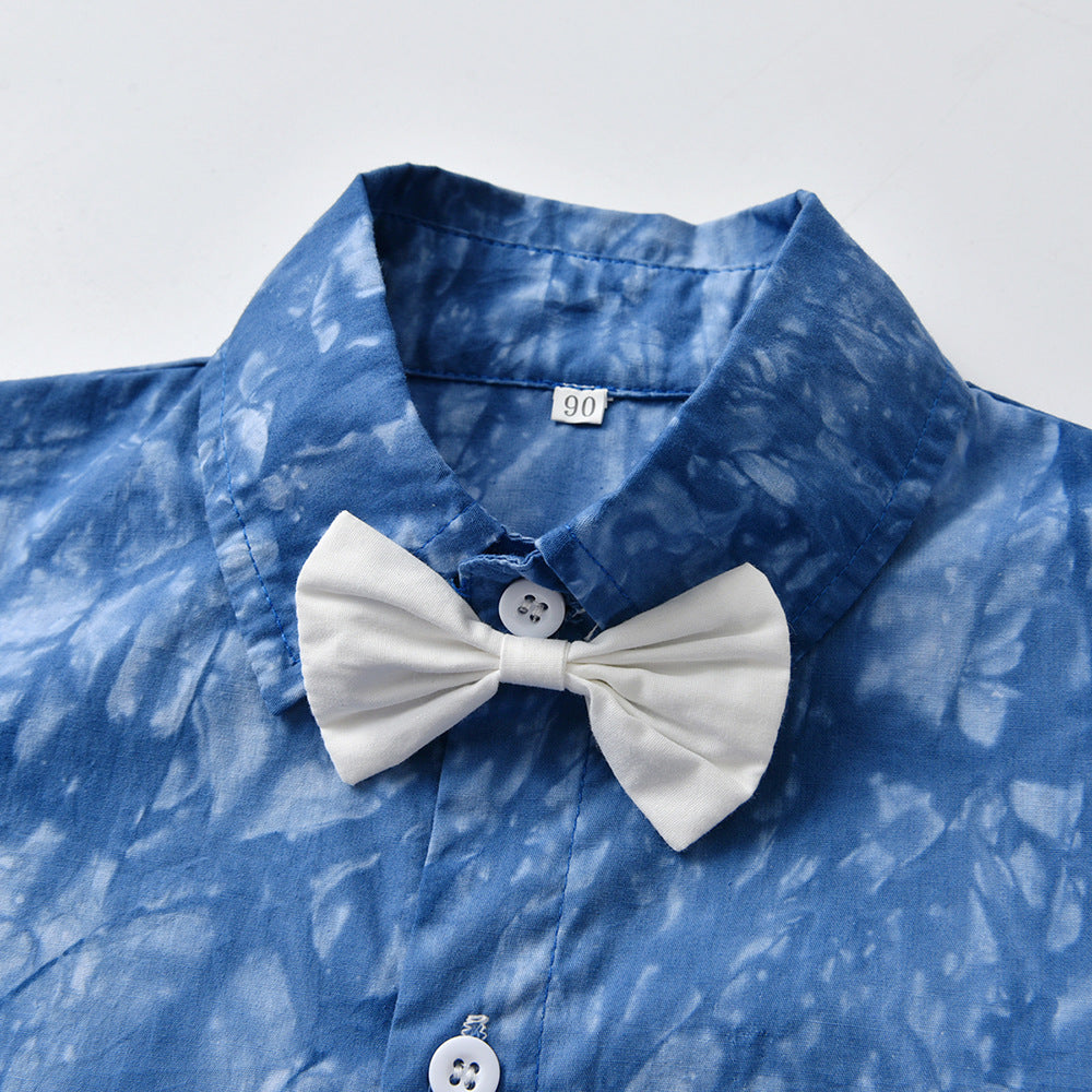 Baby Suit Onesie Printed Halter Crawl Bow Tie Rompers