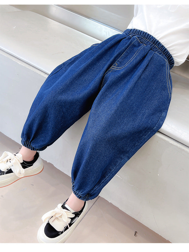 Kid Baby Girls Denim Bloomers Chic Fashion Spring Pants