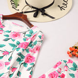 Family Matching Flower Mother and Daughter Dresses