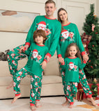 Family Christmas Home Santa Claus Print Parent Child Pajamas Set