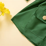 1-6Y Kid Baby Girls Long Sleeve Waist Windbreaker Dresses