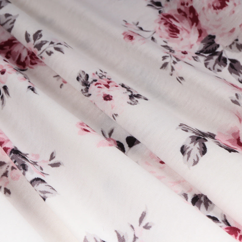 Family Matching Mother-daughter Round Collar Printing Loose Pastoral Dresses