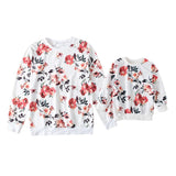 Family Matching Round Neck Long Sleeve Mother Daughter Shirts