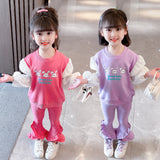 Kid Baby Girl Suit Rabbit Print Spring 2 Pcs Set