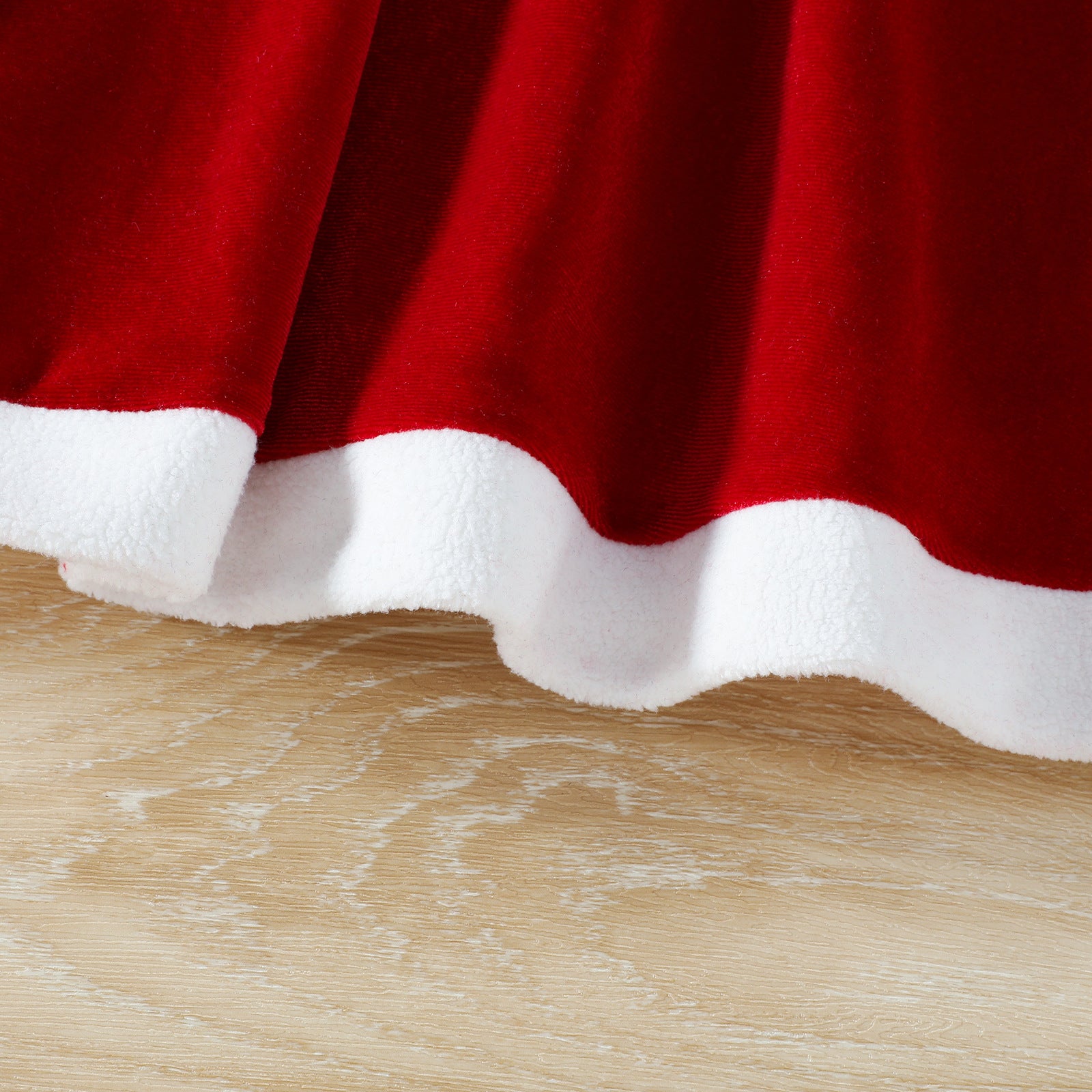 Kid Baby Girls Christmas Velvet Lapel Flared Sleeves Dresses
