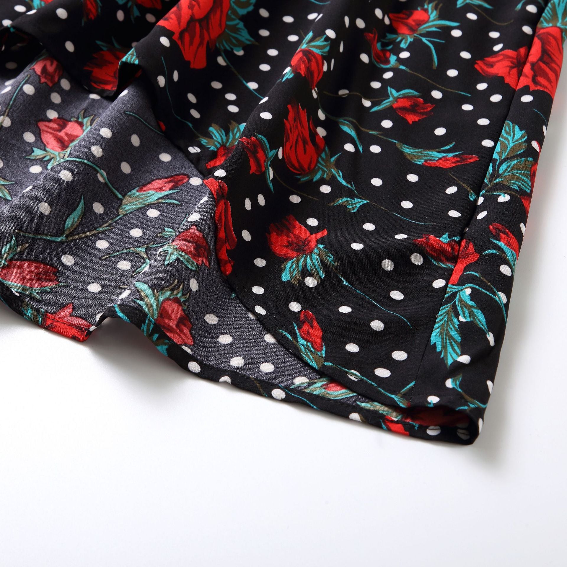 Family Matching Printed Flowers One Shoulder Dresses