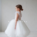 Kid Baby Girl Pompous Yarn Catwalk Birthday Princess Dresses